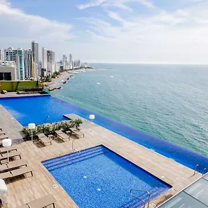 Appartement En Lujoso Edificio H2 Plaza Bocagrande Cartagène